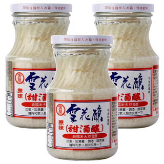 金蘭 雪花釀, 獨家培育麴種 保留圓糯米香氣, 純糯米天然發酵, 500g, 3罐