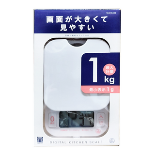 PEARL LIFE 珍珠金屬 HAKARI 數字廚房秤, 1kg, D-6465, 1台, 金屬珍珠