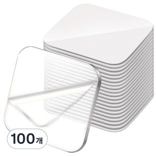 ender 貼紙型超強力壓克力泡棉奈米矽膠透明凝膠雙面膠帶, 100個, 透明