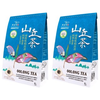 AWAStea 阿華師 山丘系列 100%臺灣茶 南投松柏長青 四季春茶, 比賽級規格製作, PLA玉米纖維三角立體茶包, 6g, 6包, 2袋