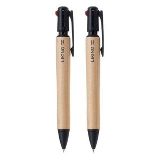 PILOT 百樂 LEGNO 2+1按鍵式多功能筆 北美硬楓木材質, 灰色, 2支