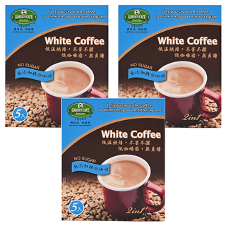 GARDEN CAFE 花園咖啡 白咖啡 低咖啡因 無糖 2合1, 20g, 5包, 3盒