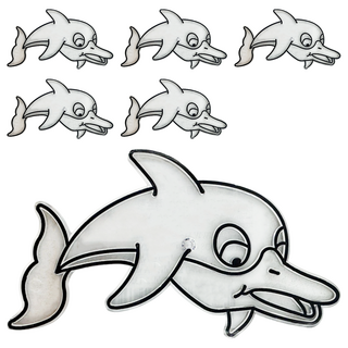 AMOS 阿摩司 壓克力模型版 小-S31 海豚 適用年齡: 三歲以上, 6個
