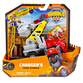 SPIN MASTER 汪汪隊 小礫與工程家族系列 巧吉 + 起重機 工程車玩具, 16.03 x 8.97 x 16.23cm, 1組