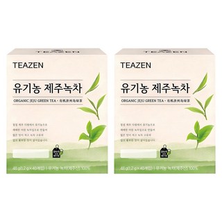 티젠 유기농 제주녹차, 1.2g, 40개입, 2개