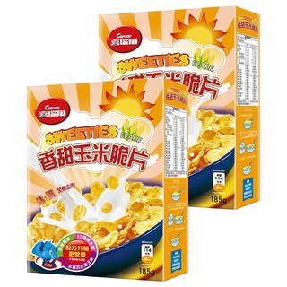Cerear 喜瑞爾 香甜玉米脆片 非油炸 低脂 含鐵、鈣 優質燕麥纖維 非基改玉米製成 輕薄酥脆, 185g, 2盒