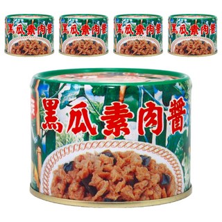 大茂 黑瓜素肉醬 不含防腐劑、人工色素、糖精, 180g, 5罐