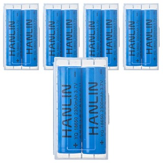 HANLIN充電電池 平頭 18650, 2個, 5盒