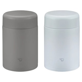 ZOJIRUSHI 象印 不鏽鋼燜燒杯, 原野灰 + 冰霧灰, 520ml, 2個