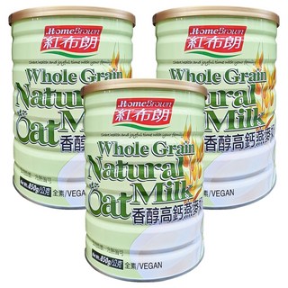 HomeBrown 紅布朗 香醇高鈣燕麥奶, 全素, 高鈣, 無加糖, 無香料, 850g, 3罐