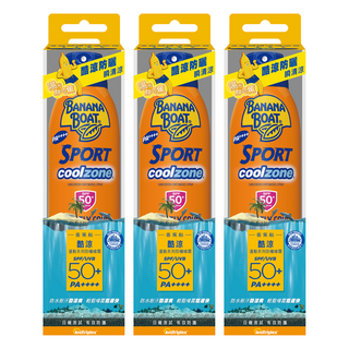 BANANA BOAT 香蕉船 運動酷涼防曬噴霧 SPF 50+ PA++++, 170g, 3瓶