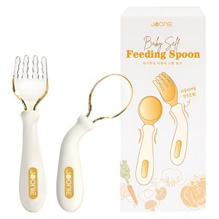 주니 자기주도 이유식 유아스푼포크세트, 혼합색상, 1개