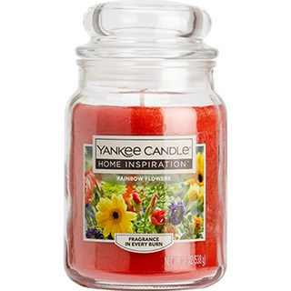 YANKee CANDLe Home Inspiration罐型香氛蠟燭 L, Rainbow Flowers, 538g, 1罐