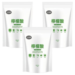 巧易潔 檸檬酸 500g 可自然分解 不汙染環境 環保友愛地球, 3包