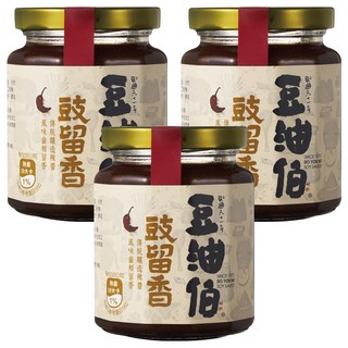 豆油伯 豉留香 傳統釀造辣醬, 260g, 3罐