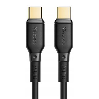 Mcdodo 麥多多 小白系列 Type-C-Type-C 240W 疾速閃充數據線 1.2m 5A電流, 黑色, 1條