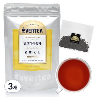 EVERTEA 伯爵紅茶三角茶包 補充包, 2g, 24入, 3個