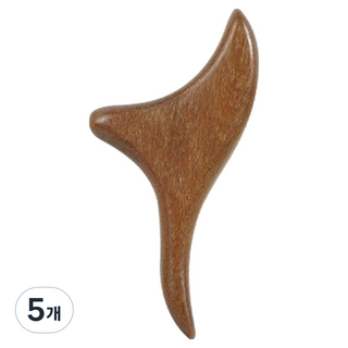 Celliving 淋巴循環肌肉指壓按摩木製刮痧板, 棕色, 5個