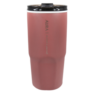 AURA 艾樂 台灣公司貨 簡約真陶瓷激凍杯, 粉紅色, 800ml, 1個