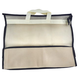 透明包包防塵收納袋 米色 無紡布+PVC, 2個裝, 1組