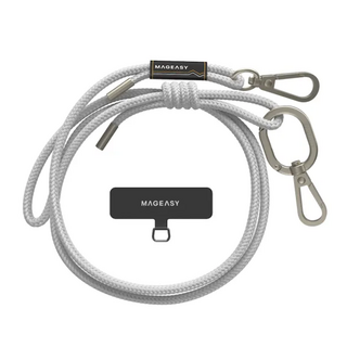 MAGEASY STRAP+CARD-6mm 溫潤灰 適用於 iPhone 全系列, 1組
