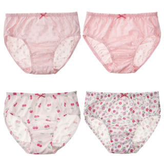 Base Alpha Essential 女童有機無螢光純棉三角內褲 4件組