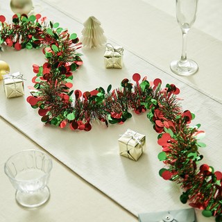 텐셀 반짝이 도트 크리스마스 가랜드, 멀티, 2m, 1개