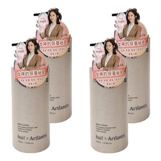 hoi 好好生活 日京山風輕透保濕乳液, 粉紅胡椒, 土耳其玫瑰, 覆盆子花 500ml 台灣, 4瓶