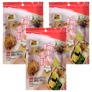 今晚饗吃 梅干素香鬆 純素 Plum Powder Crispy Floss, 165g, 3包