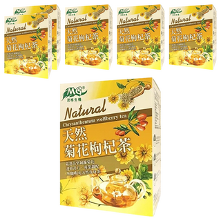 茂格生機 天然菊花枸杞茶, 6g, 8包, 6盒