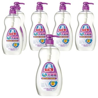 白熊 PLUS洗碗精 配方加強 洗淨加倍, 1kg, 6瓶