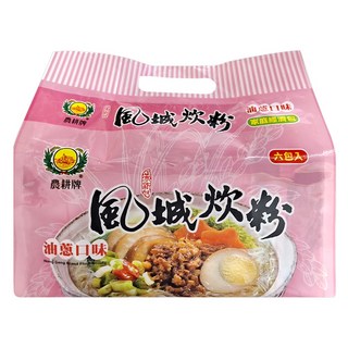 農耕牌 風城油蔥炊粉 家庭經濟包 油蔥口味 6包 Set, 70g