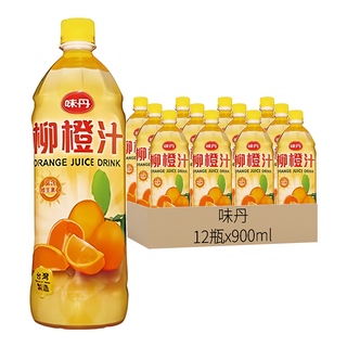 味丹 柳橙汁, 900ml, 12瓶
