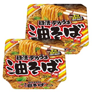 NISSIN 日清 大盛裝日式炒麵 豚香醬油味, 超大份量，添加豚脂和麻油醬油，富含香氣十足的大蒜, 2入