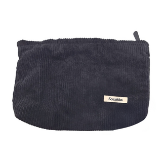 KOUJI叩吉好物 燈芯絨化妝包 18*26cm, 燈芯絨黑, 1組