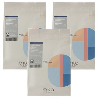 OKO 生態綠 公平單品咖啡豆 宏都拉斯 250g 中淺烘焙, 咖啡豆(無研磨), 3包