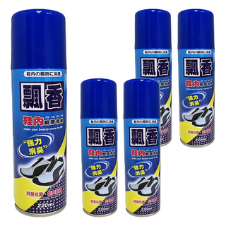 EMO 鞋內瞬間消臭劑, 強力消臭, 除臭抗菌, 220ml, 5瓶