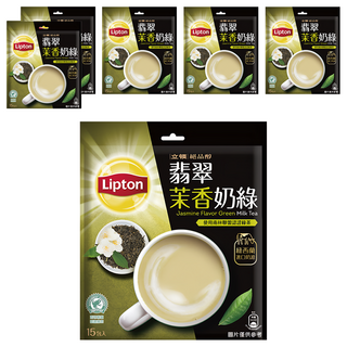 Lipton 立頓 絕品醇 翡翠茉香奶綠量販包, 19g, 15包, 6袋