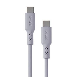 Iwalk 玩色計畫 快充傳輸線, Lightning to USB-C, 150cm, 燎原灰, 1條