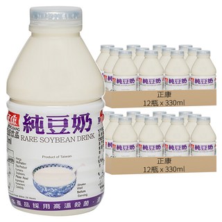 正康 純豆奶 原味 台灣在地農產品 優質大豆蛋白, 330ml, 24瓶