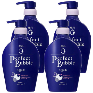 SENKA 專科 超微米完美泡泡沐浴乳 清新花香, 500ml, 4瓶