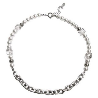 PEONIST 方形水晶珍珠項鍊手鍊套組