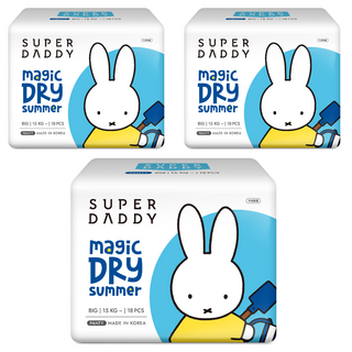 SUPER DADDY Magic夏日乾爽褲型尿布, Big, 54片