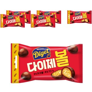 ORION 好麗友 麥芽脆心巧克力球, 6包, 42g