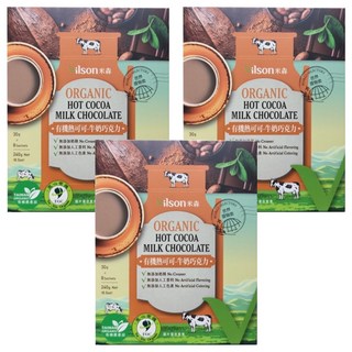 Vilson 米森 真單純 有機熱可可 牛奶巧克力 無添加防腐劑、人工香料及色素 38%紐西蘭有機-真牛奶 有機可可粉, 30g, 8包, 3盒