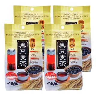 SANEI KOSAN 三榮興產 黑豆麥茶 日本產 無咖啡因 無熱量 4g x 20包, 4袋