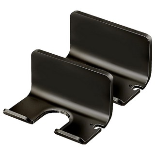 FAmILyLIFE 生活 簡約風航太鋁免打孔吹風機收納架 免釘膠款 A-229-BK, 極簡黑, 2個