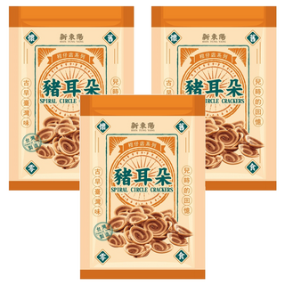 新東陽 豬耳朵餅乾 120g 古早台灣味, 3包