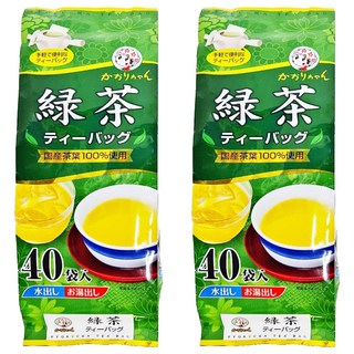 KAORICHAN 宇治森德 綠茶茶包 100%日本國產茶葉, 5g, 40包, 2袋