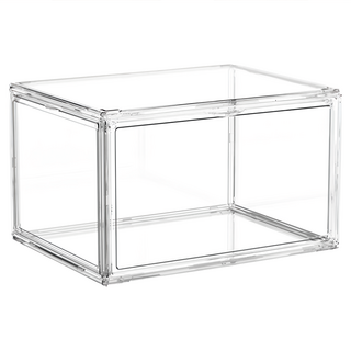 mohe 木暉居家 全透明防塵潮玩公仔包包收納盒 鞋盒 1.6kg 1層, 透明色, 1個